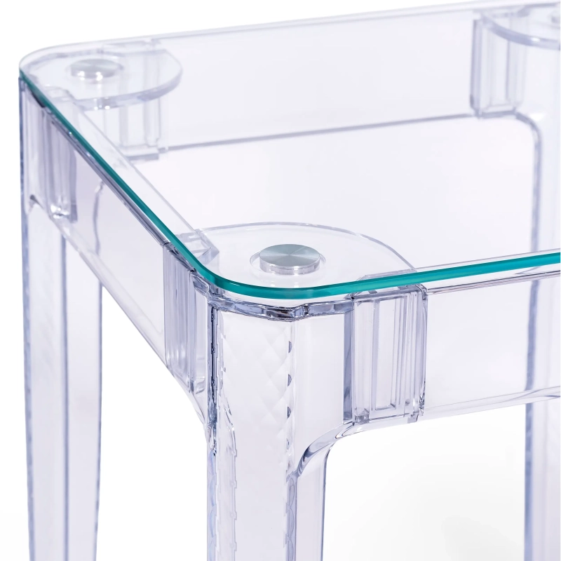 Čtvercový stůl Ghost 60x60 cm | Transparentní a minimalistický design