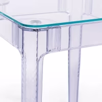 Ghost Square Table 60x60 cm | Transparent et design minimaliste