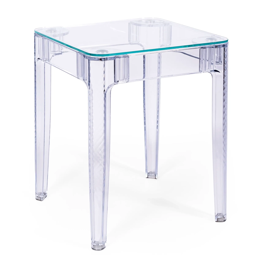 Ghost Square Table 60x60 cm | Transparent et design minimaliste