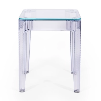 Ghost Square Table 60x60 cm | Transparent och minimalistisk design
