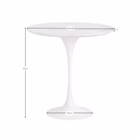 Inspiration Table d'appoint Tulip Table d'appoint en marbre de Carrare Ø50 cm Meubles Concept