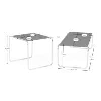 Conjunto de inspiração Mesas Laccio Breuer | Design Bauhaus | Mesas de centro e mesas de apoio