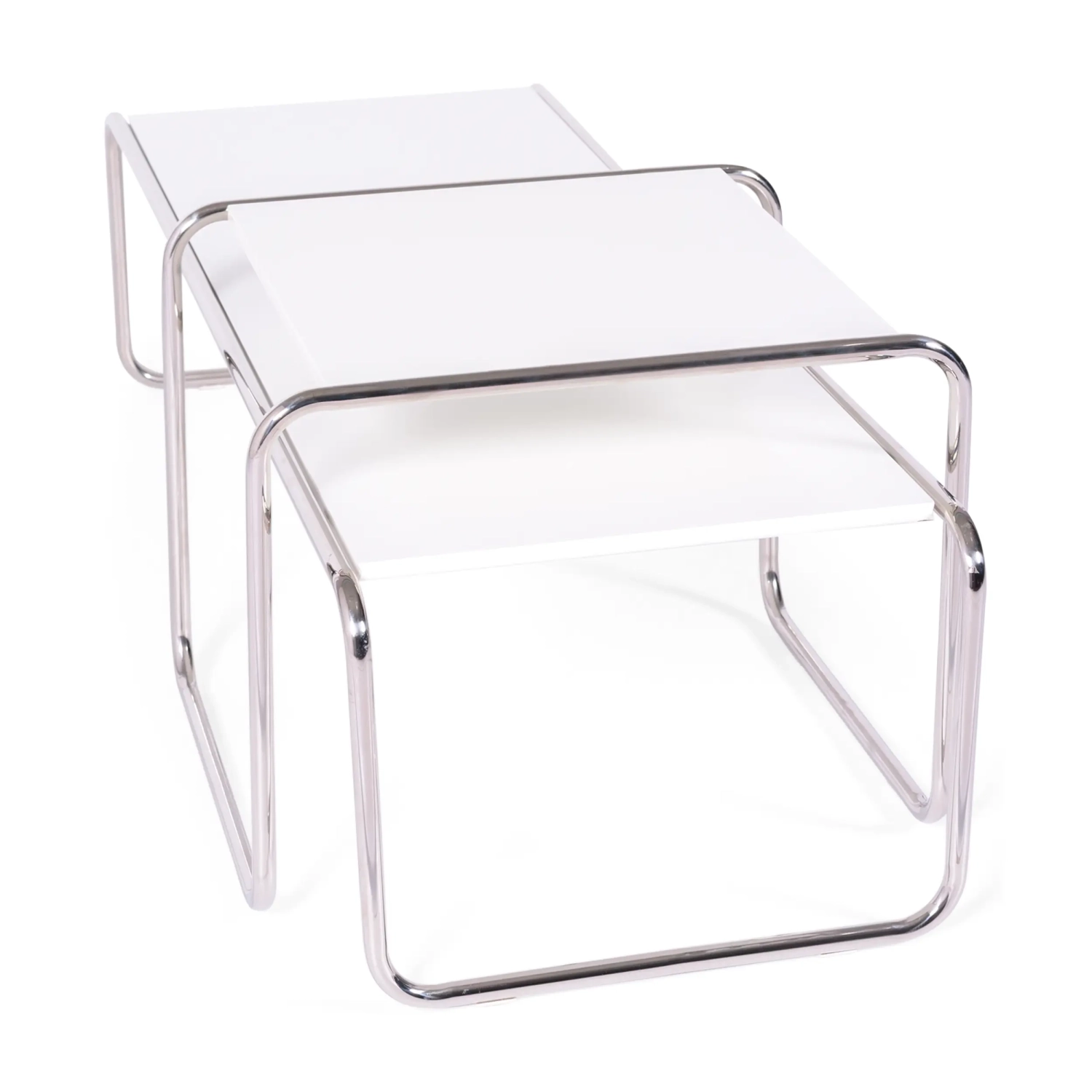 Conjunto de inspiração Mesas Laccio Breuer | Design Bauhaus | Mesas de centro e mesas de apoio