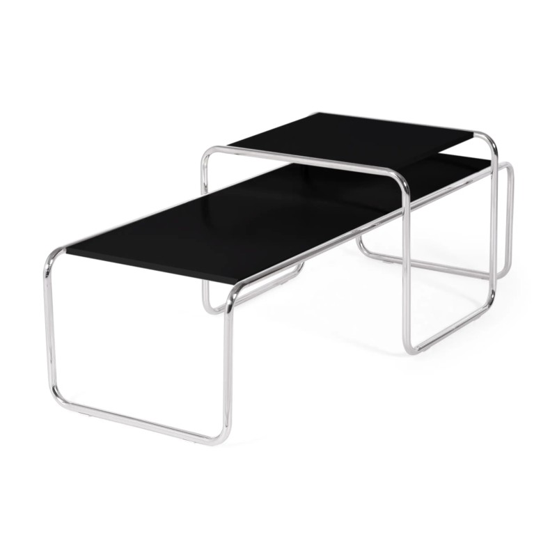 Réplica da mesa de centro preta Laccio Breuer