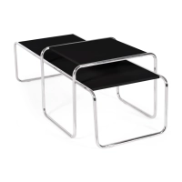 Conjunto de inspiração Mesas Laccio Breuer | Design Bauhaus | Mesas de centro e mesas de apoio