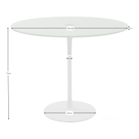 Tisch Tulip Glastisch 90 cm : Modern und Elegant :: Modern und Elegant Mobelarium