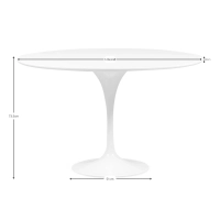 Inspiration Dining Table Style Tulip  120cm - Mueble Design