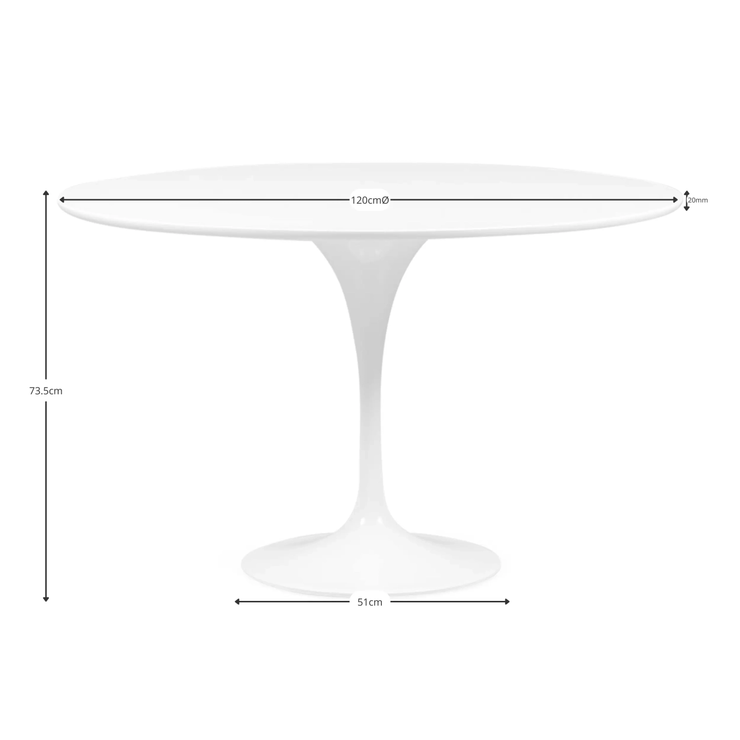 Inspirazione Tavolo da pranzo Stile Tulip 120 cm - Mobilie Design