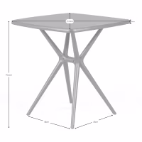 Table de jardin Moises 72 cm | Moderne, légère et solide | Intérieur et extérieur