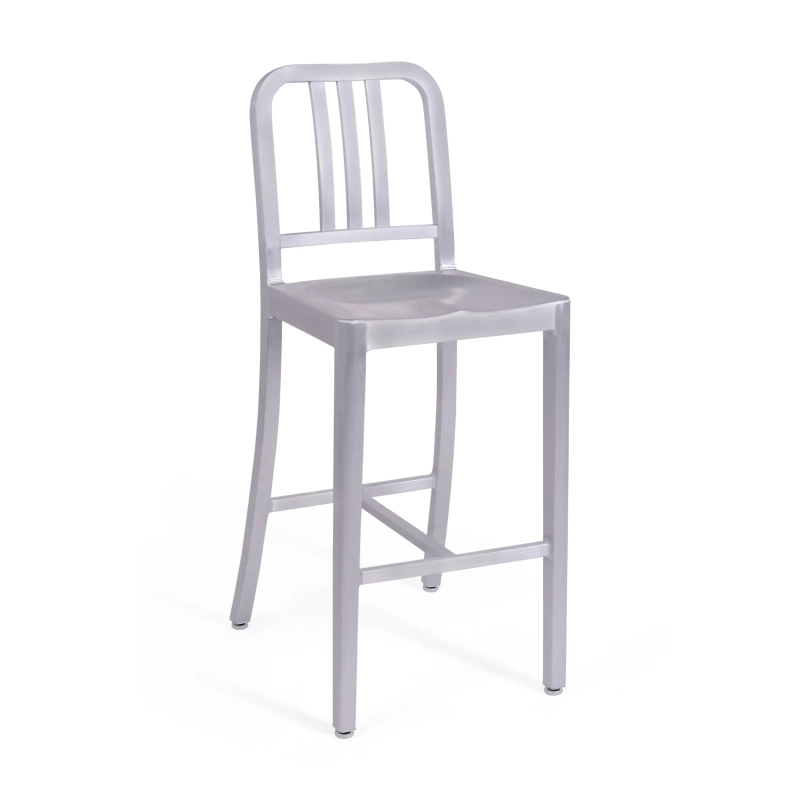 Barstoel Navi Army 66 cm in Aluminium | Stijlvol Industrieel Ontwerp