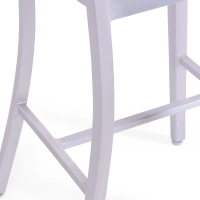 Tamborete Navi Army 66 cm em alumínio | Design industrial elegante