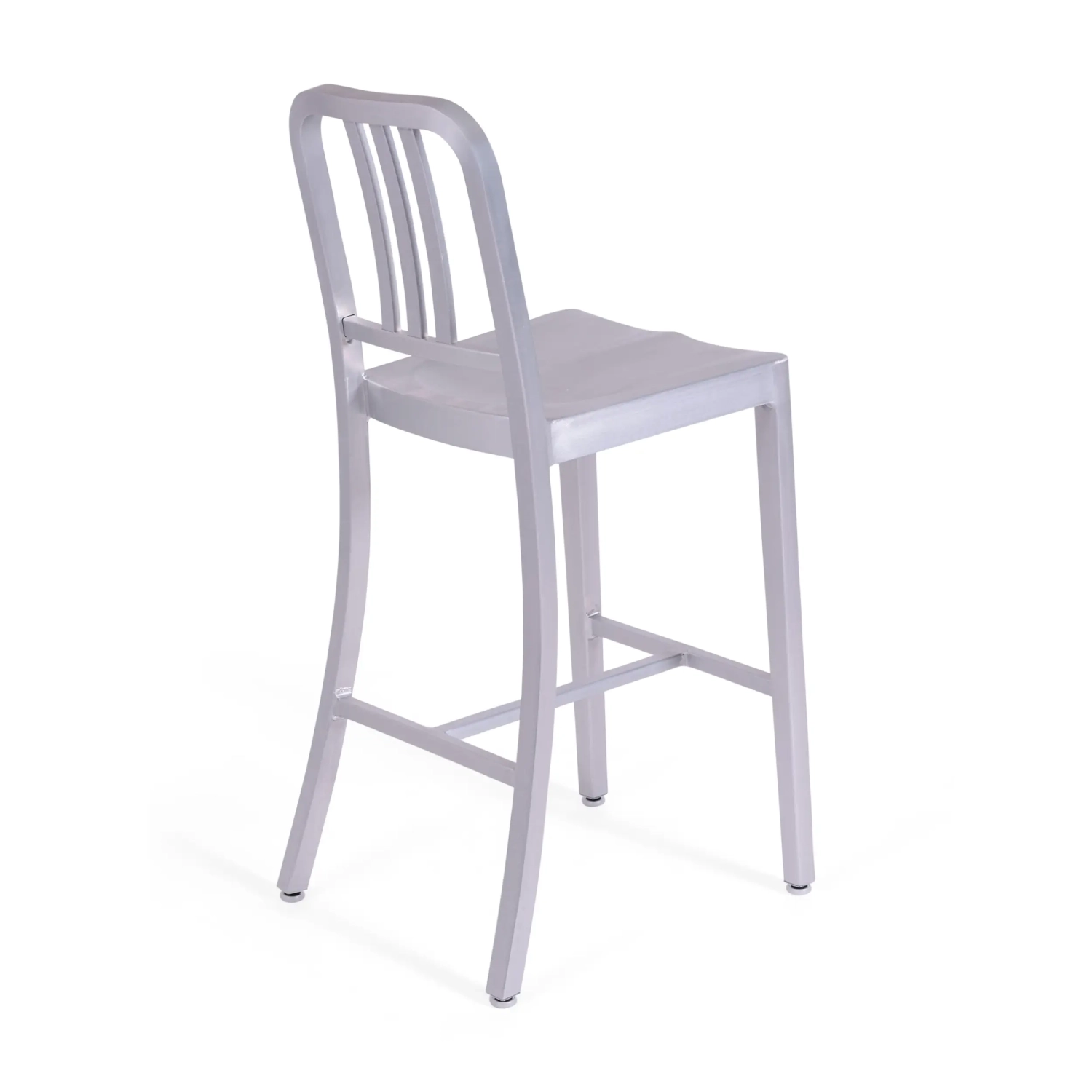 Tamborete Navi Army 66 cm em alumínio | Design industrial elegante