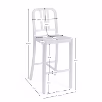 Tabouret Navi Army 66 cm en aluminium | Design industriel élégant