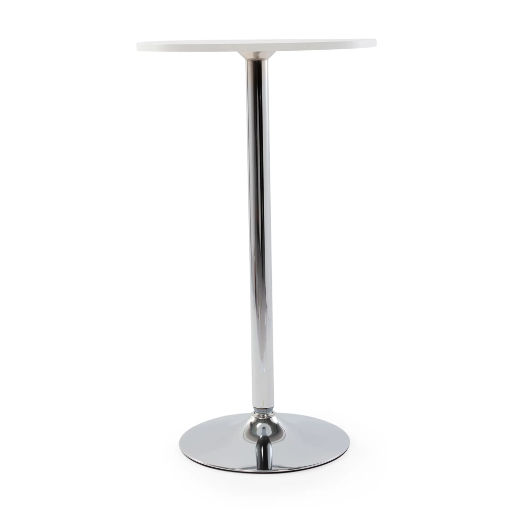 Table haute Boom 60 cm - Table moderne avec base chromée pour cuisine ou bar