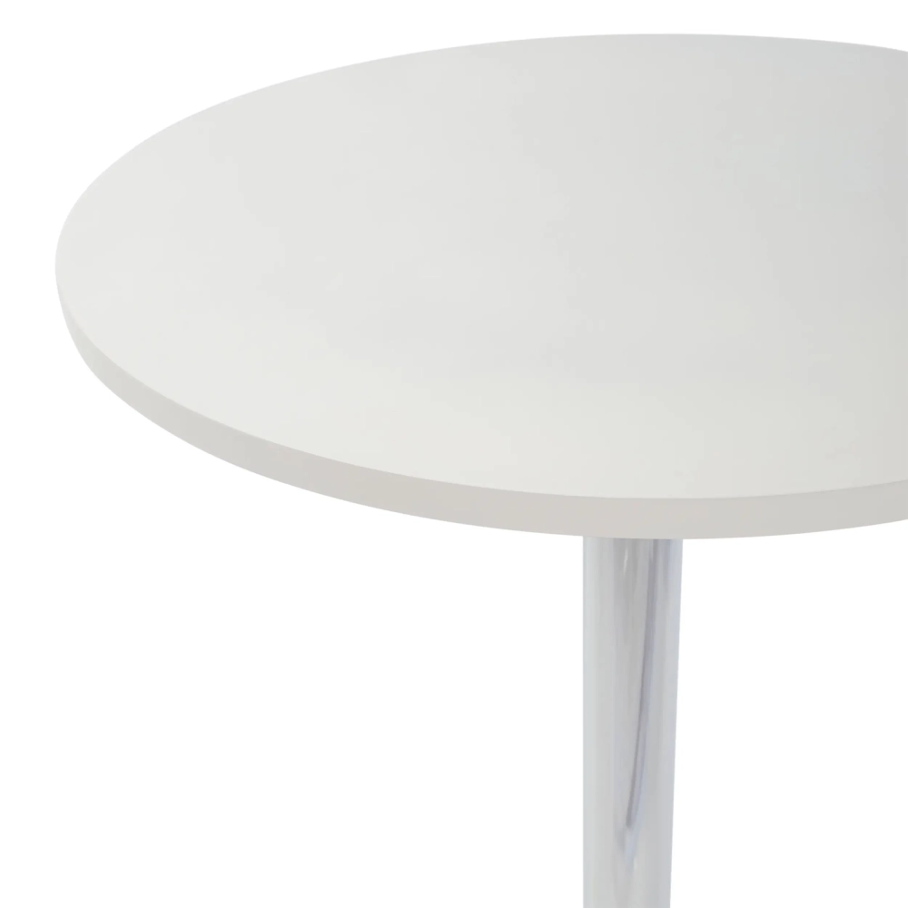 Table haute Boom 60 cm - Table moderne avec base chromée pour cuisine ou bar