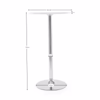 Table haute Boom 60 cm - Table moderne avec base chromée pour cuisine ou bar
