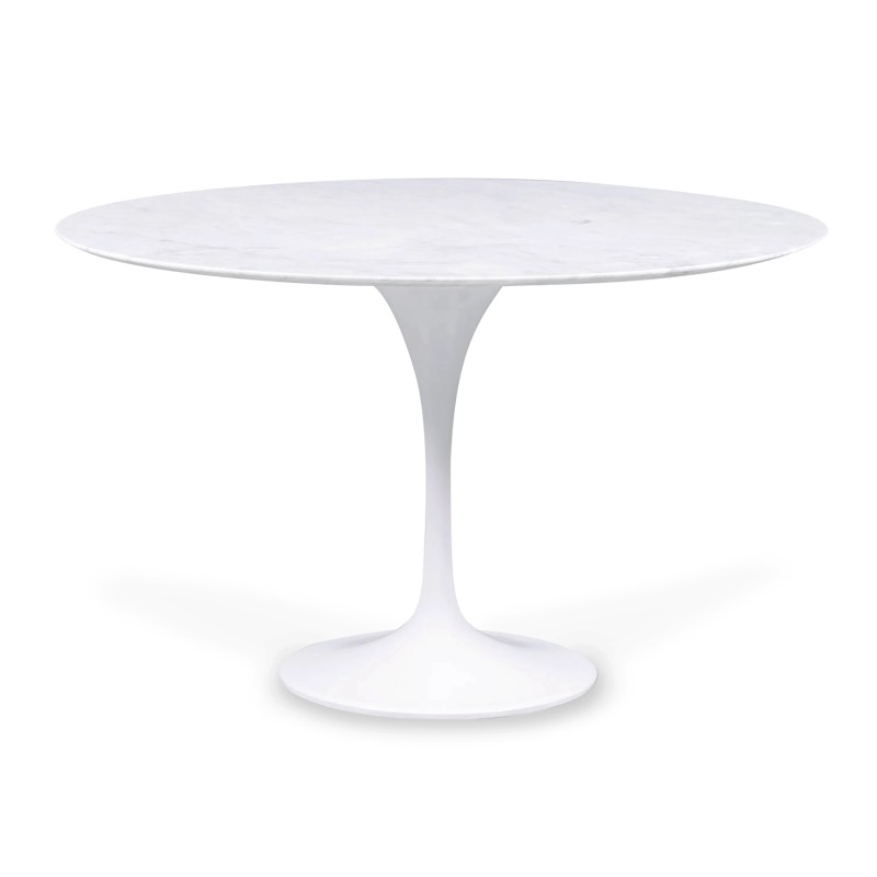 Jídelní stůl Lotus 120cm v mramoru Carrara