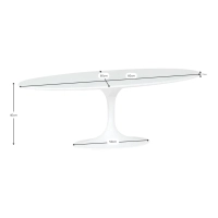 Lotus Coffee Table 120cm in Marble Carrara