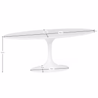Table ovale Tulip 199 cm Marbre Carrara | Saarinen Design pour salles à manger de luxe