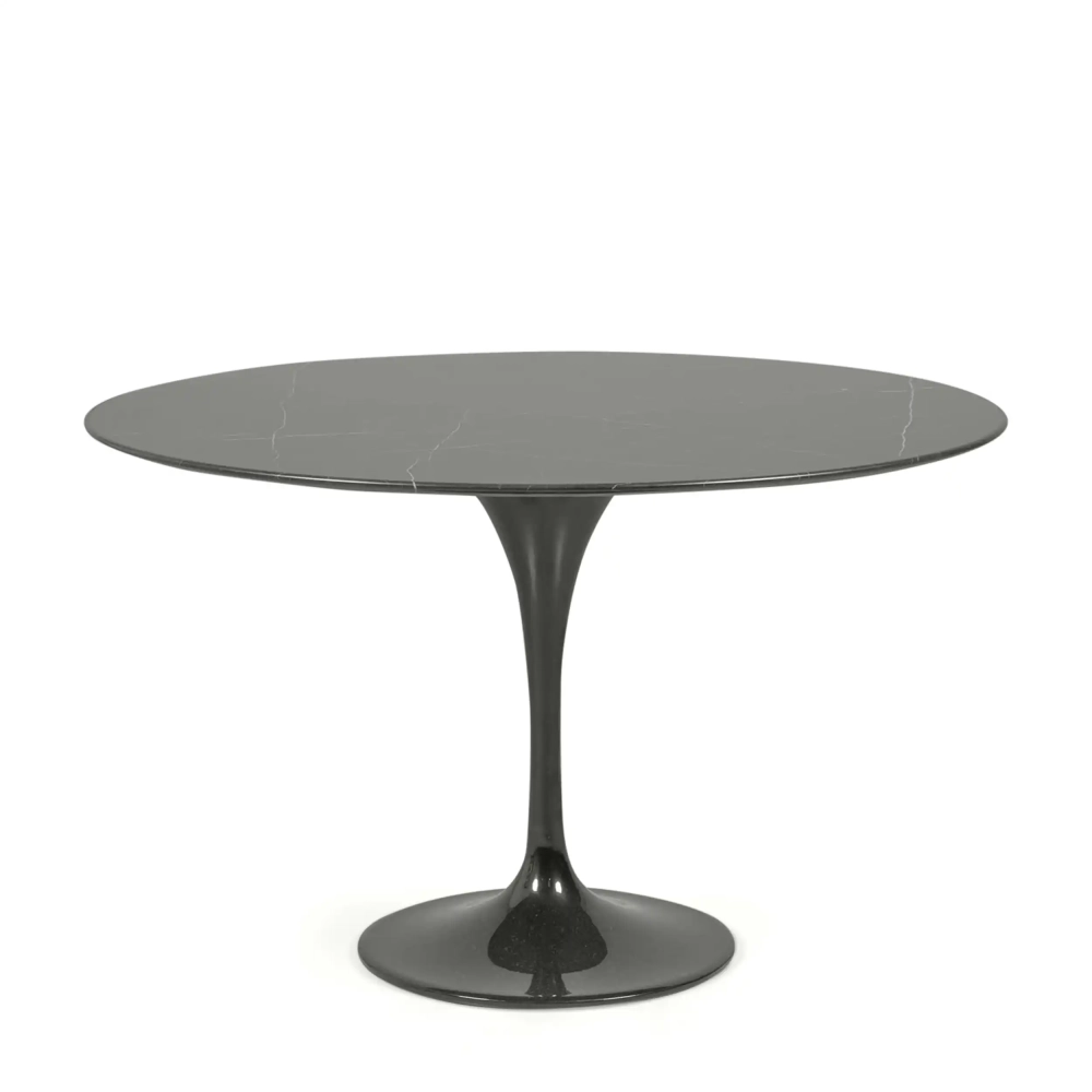 Table de salle à manger Inspiration Tulip en marbre noir marquina