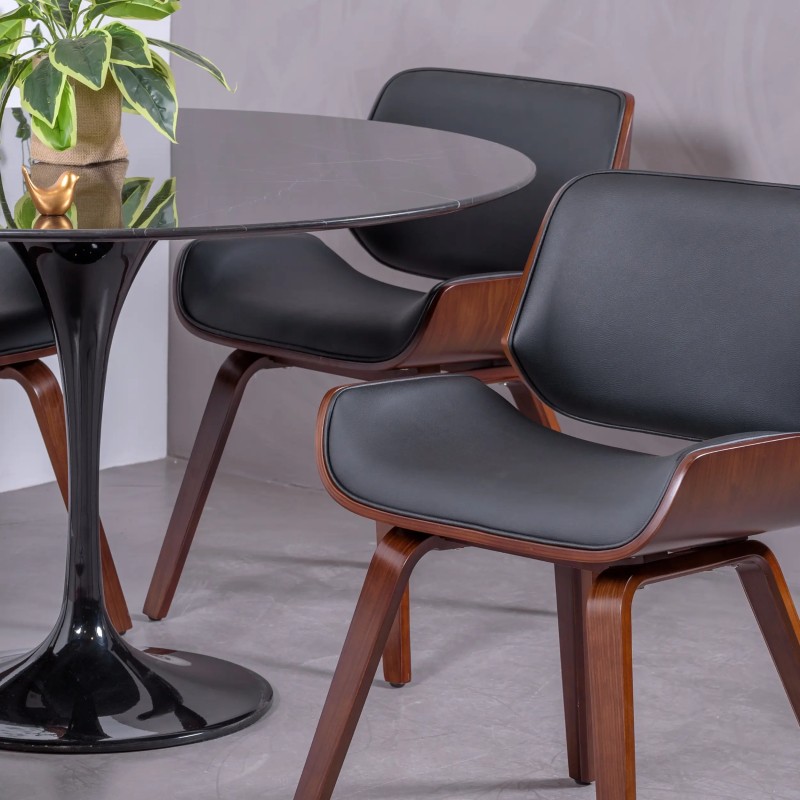 Inspiration Design table Tulip in Marquina Marble - Mueble Design