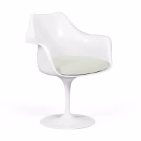 Réplique de la chaise Tulip avec accoudoirs et coussin