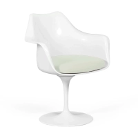 Replica of the chair Tulip with arms and cushion
