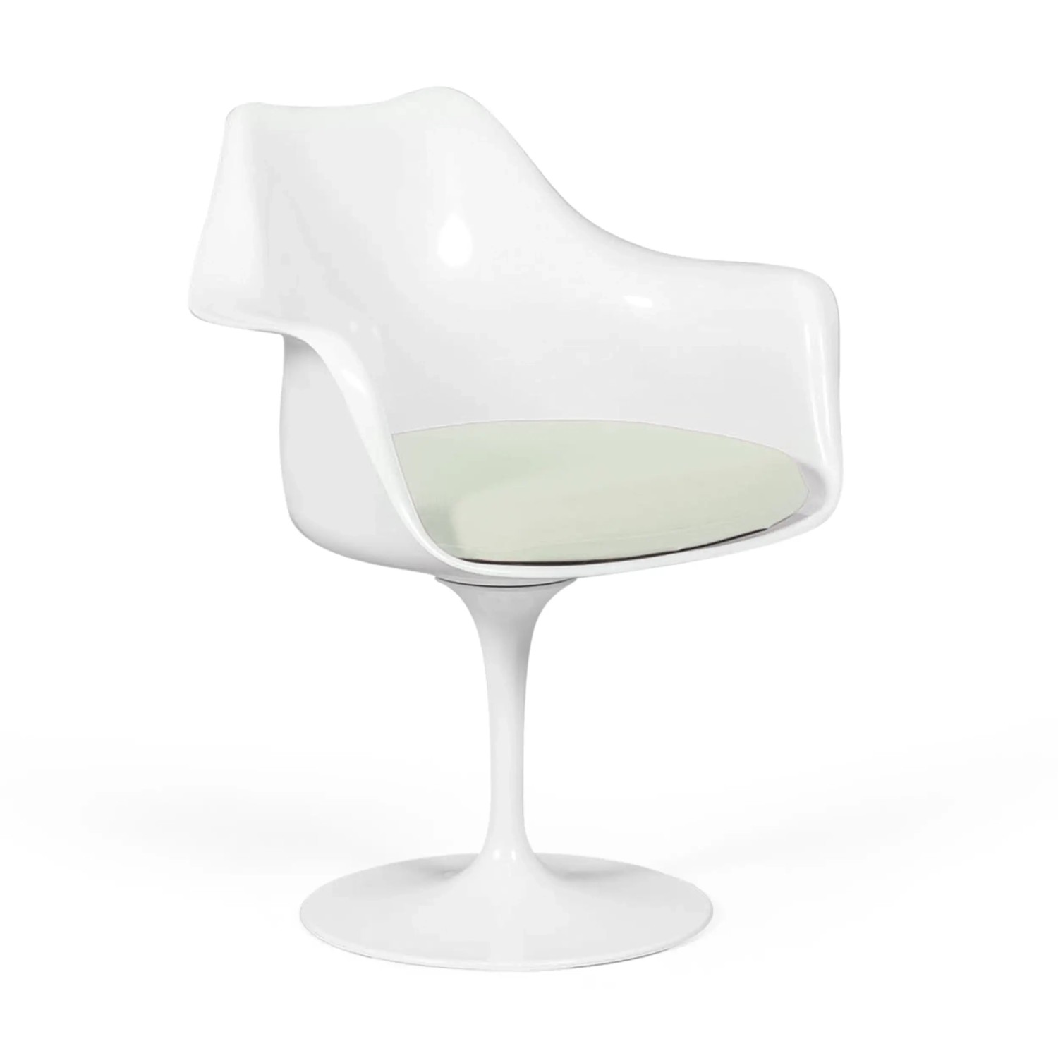 Réplique de la chaise Tulip avec accoudoirs et coussin