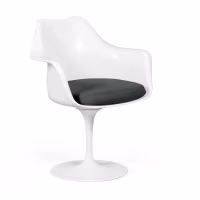 Réplique de la chaise Tulip avec accoudoirs et coussin