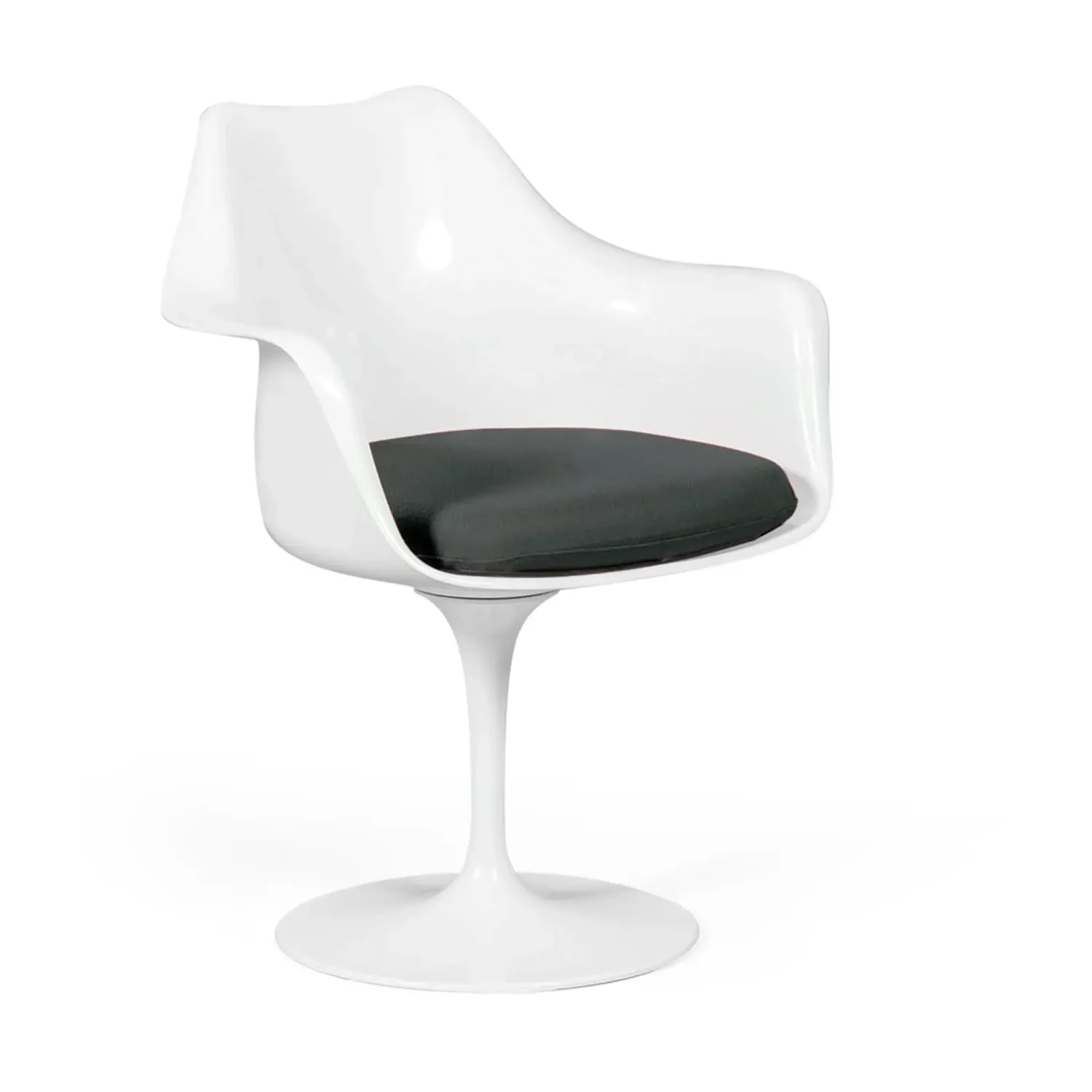 Réplique de la chaise Tulip avec accoudoirs et coussin