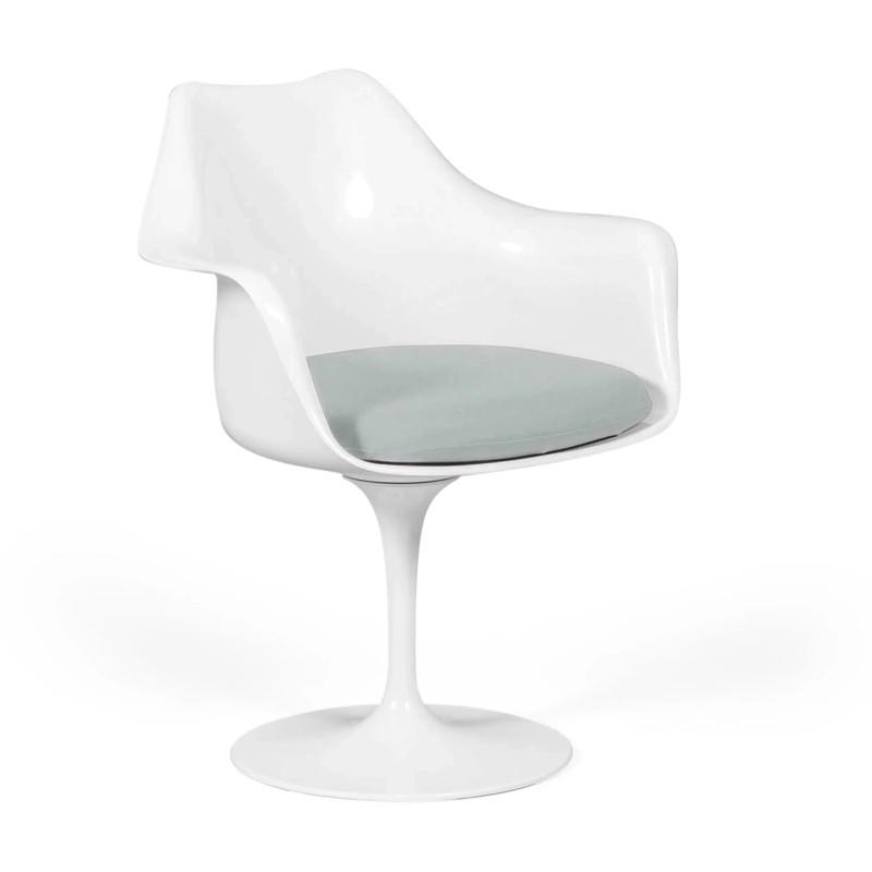 Chaise Lotus Arms avec coussin en coton