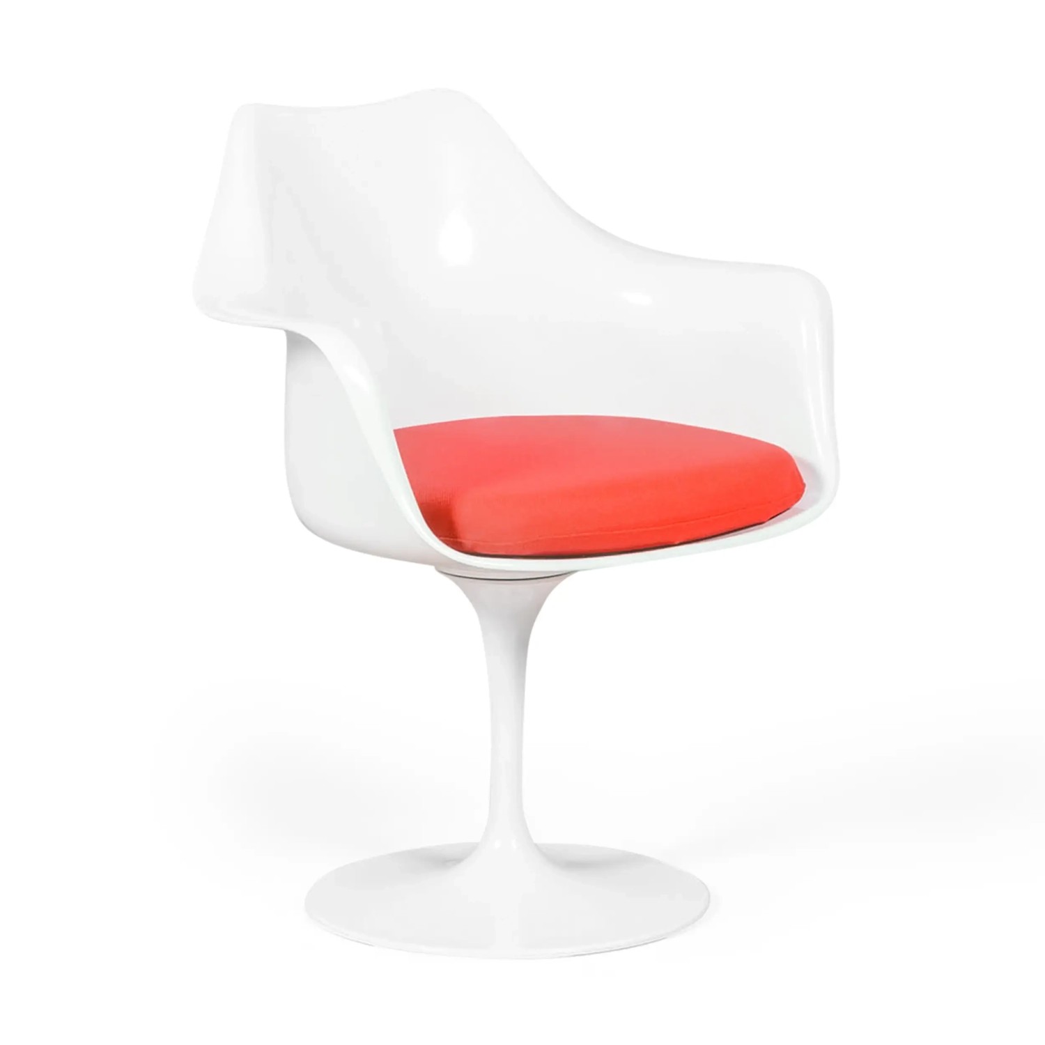 Replica of the chair Tulip with arms and cushion