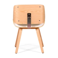 Silla Nordic Plywood en Madera de Arce con Cojín de Polipiel | Estilo Nórdico