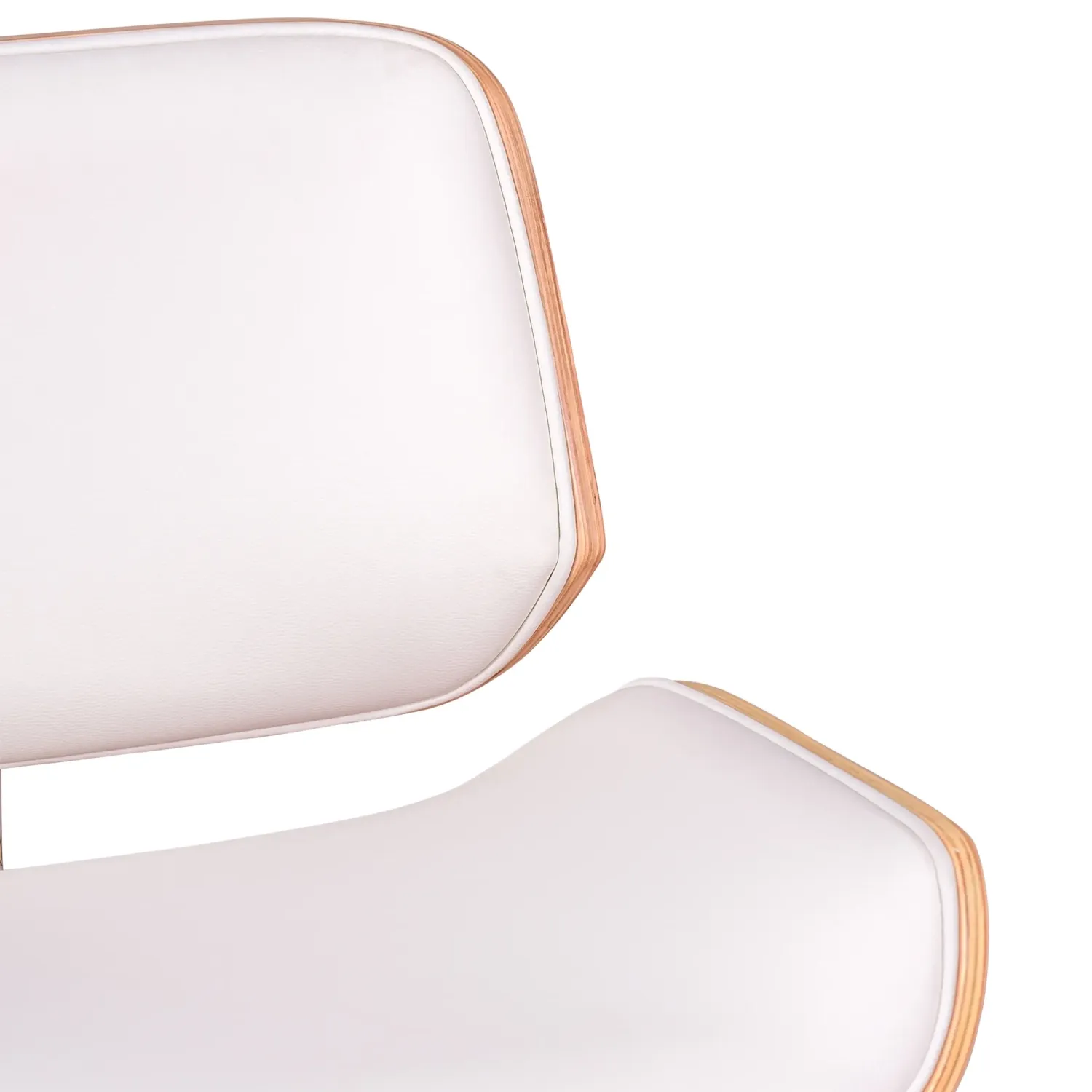 Chaise en bois d'érable contreplaqué Nordic avec coussin en simili cuir | Style Scandinave