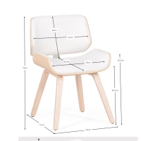 Ahornholz Sperrholzstuhl Nordic mit Kunstlederkissen | Style Skandinavisch