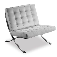 Barcelona Chair with Footrest in synthetic leather - Mueble Design