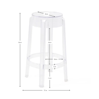 Réplique du tabouret Louis Ghost - Chaises design | Muebledesign