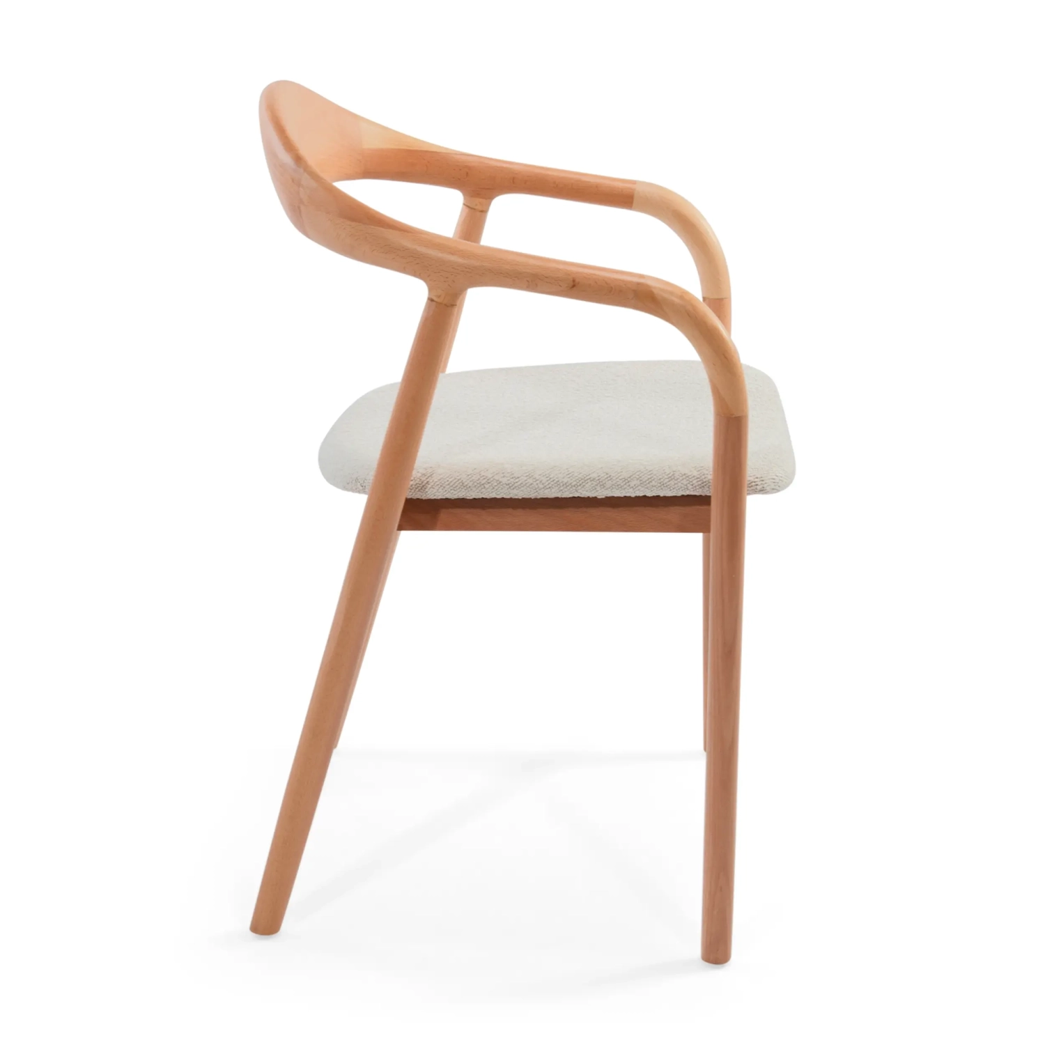 Warsow Nordic Cadeira de jantar em madeira natural | Design elegante e confortável