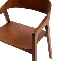 Cadeira de carvalho nórdico com braços Soho | Design minimalista escandinavo