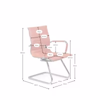 Chaise de salle de réunion recouverte de cuir écologique Alu - Meubles Concept