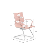Meeting room chair upholstered in Alu eco-leather - Mueble Design