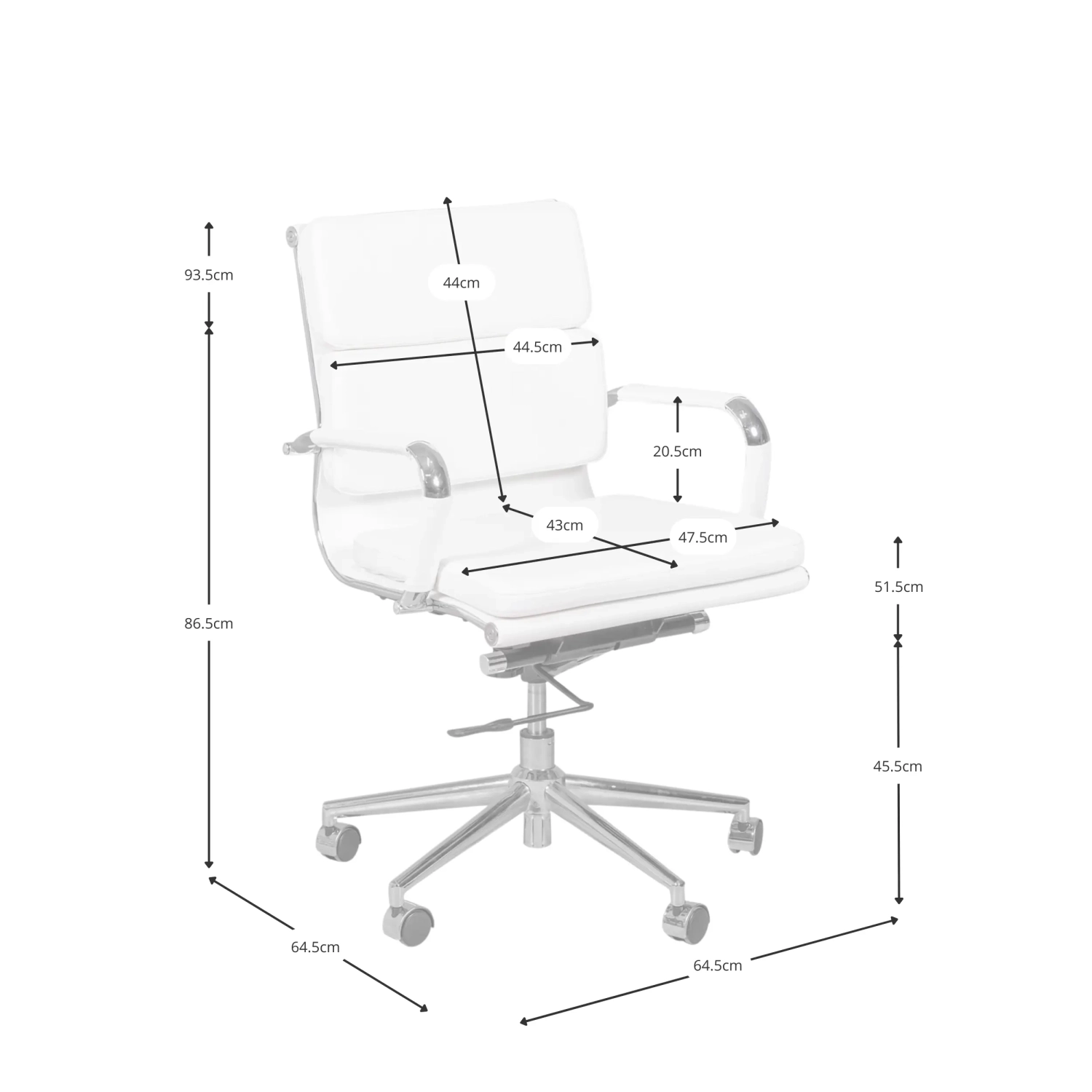 Krzesło biurowe tapicerowane Task | Klasyczny design i nowoczesny komfort