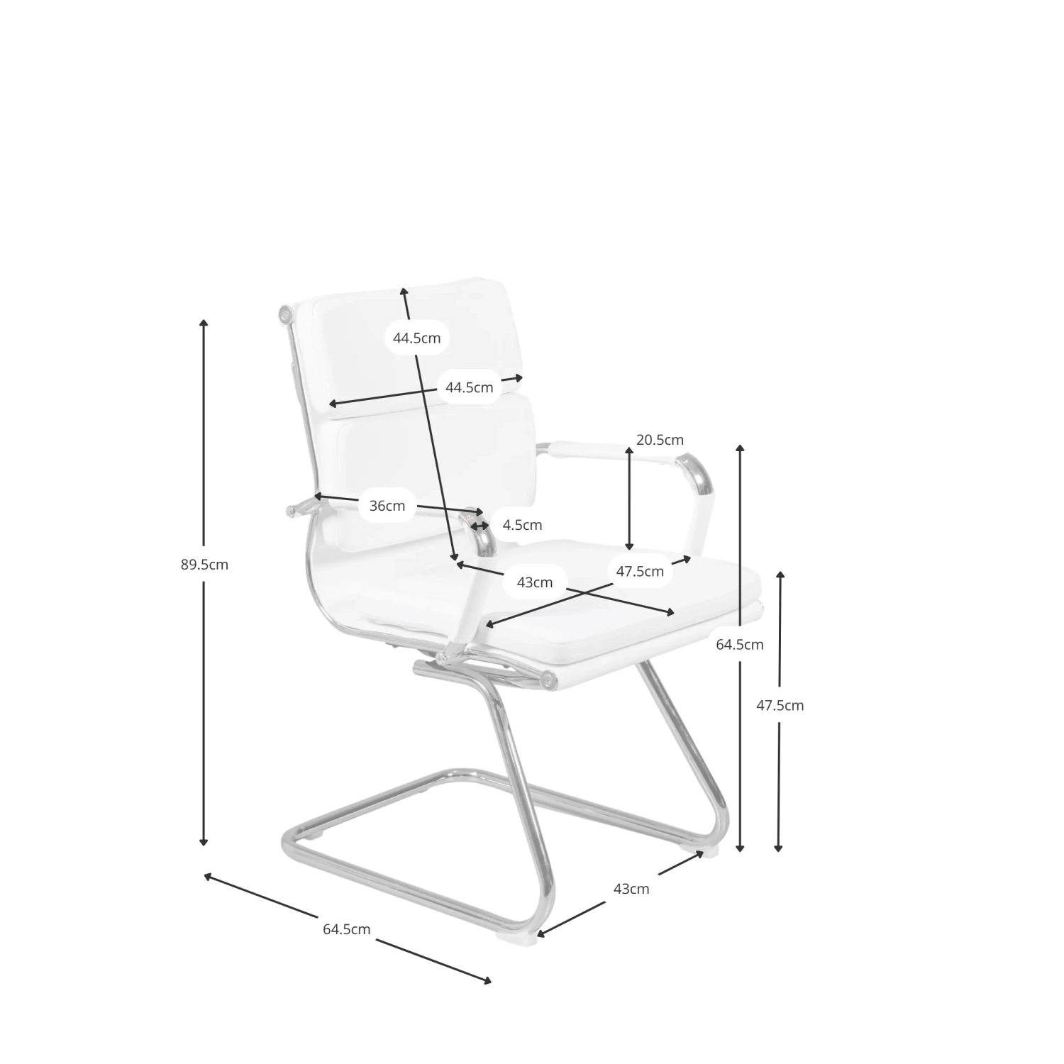 Office Chair Soft Pad Lowback Fixed Edition | Cushioned comfort and modern styling