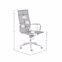 Mesh HB Kontorsstol med Fiber Mesh hjul - Mobelarium