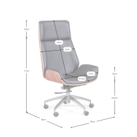 Krzesło biurowe Nordic - Skórzane krzesła biurowe - Meble designerskie