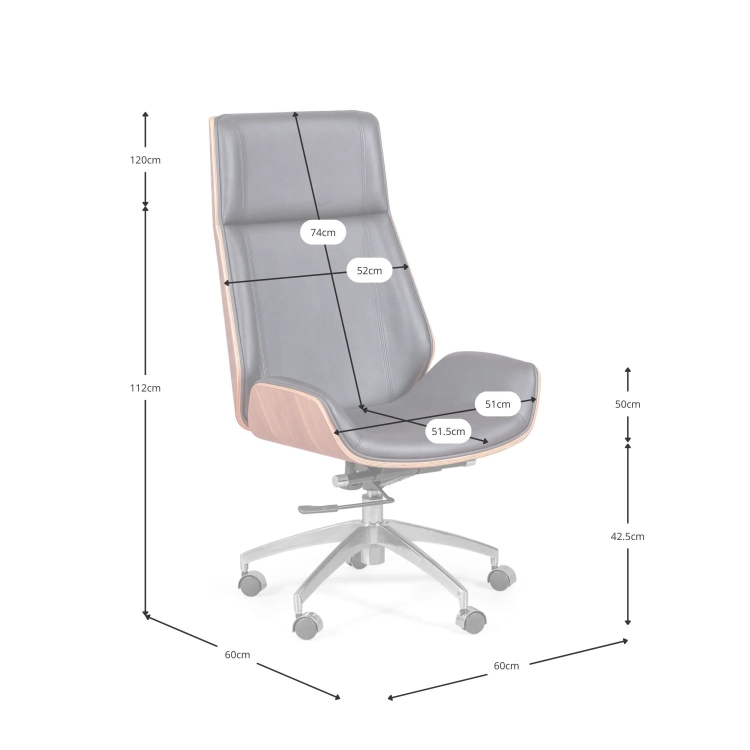 Chaise de bureau nordique - Chaises de bureau en cuir - Meubles design