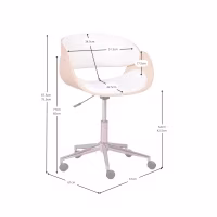 Chaise de bureau Burrow - Chaises de bureau en bois - Meubles Concept