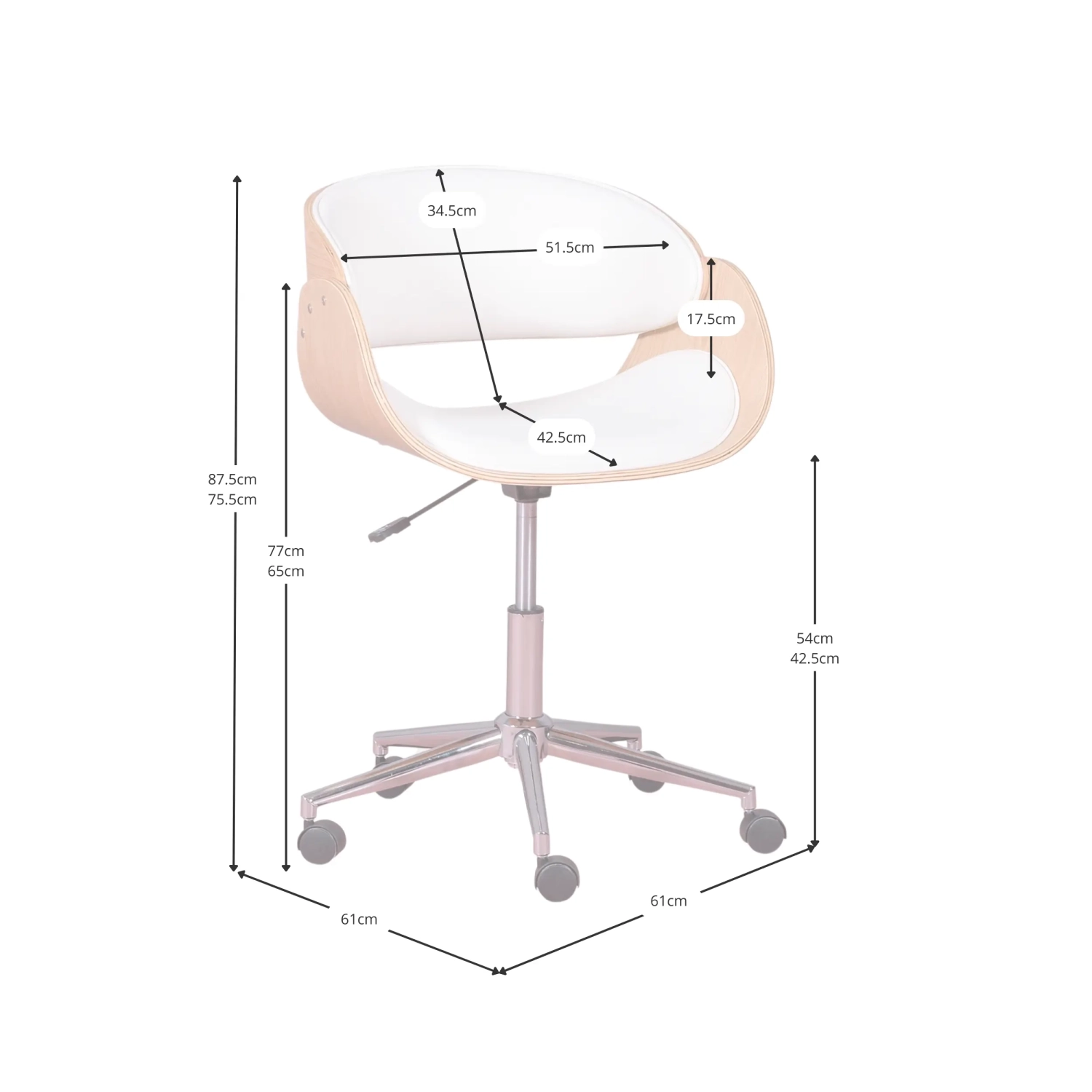Burrow Office Chair - Kontorsstolar i trä - Mobelarium