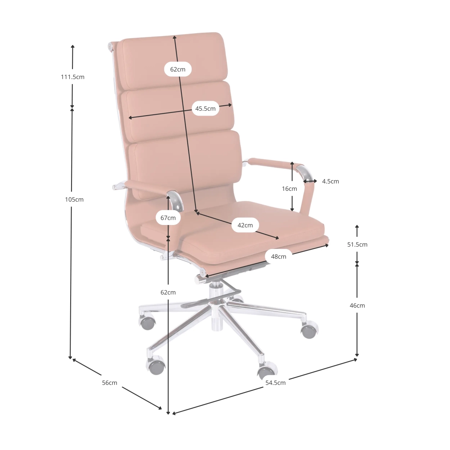 Chaise de bureau moderne recouverte de similicuir | Confort et style professionnel