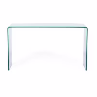 Table console Ice Console : verre trempé transparent de 12 mm